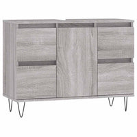 Mobile da Bagno Grigio Sonoma 80x33x60 cm in Legno Multistrato 831658