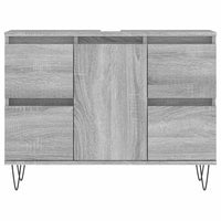 Mobile da Bagno Grigio Sonoma 80x33x60 cm in Legno Multistrato 831658