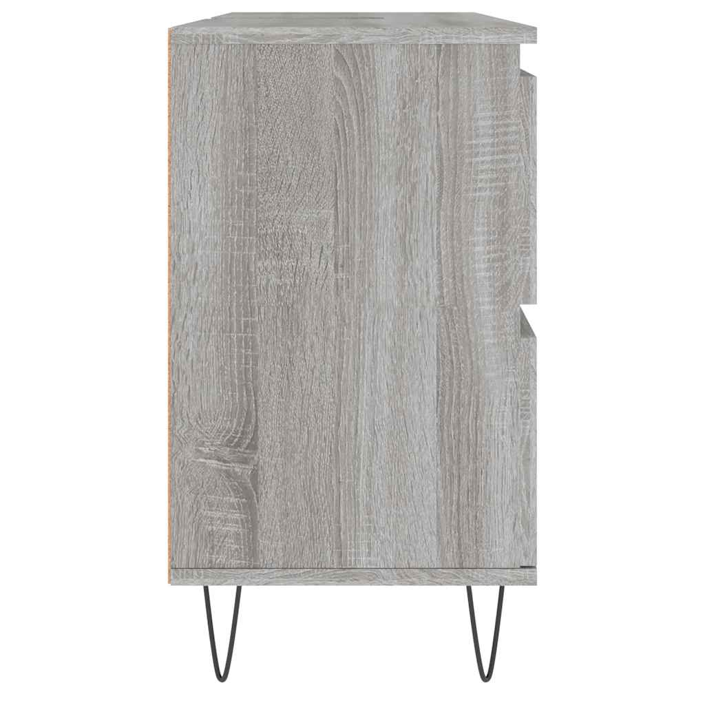 Mobile da Bagno Grigio Sonoma 80x33x60 cm in Legno Multistrato 831658