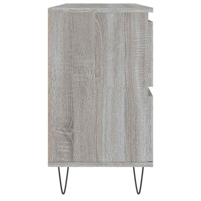 Mobile da Bagno Grigio Sonoma 80x33x60 cm in Legno Multistrato 831658