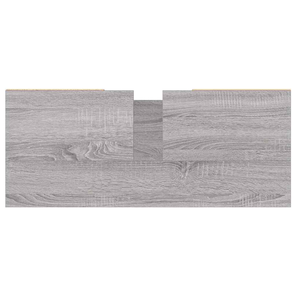 Mobile da Bagno Grigio Sonoma 80x33x60 cm in Legno Multistrato 831658