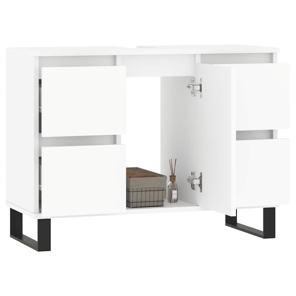Mobile da Bagno Bianco 80x33x60 cm in Legno Multistratocod mxl 103790