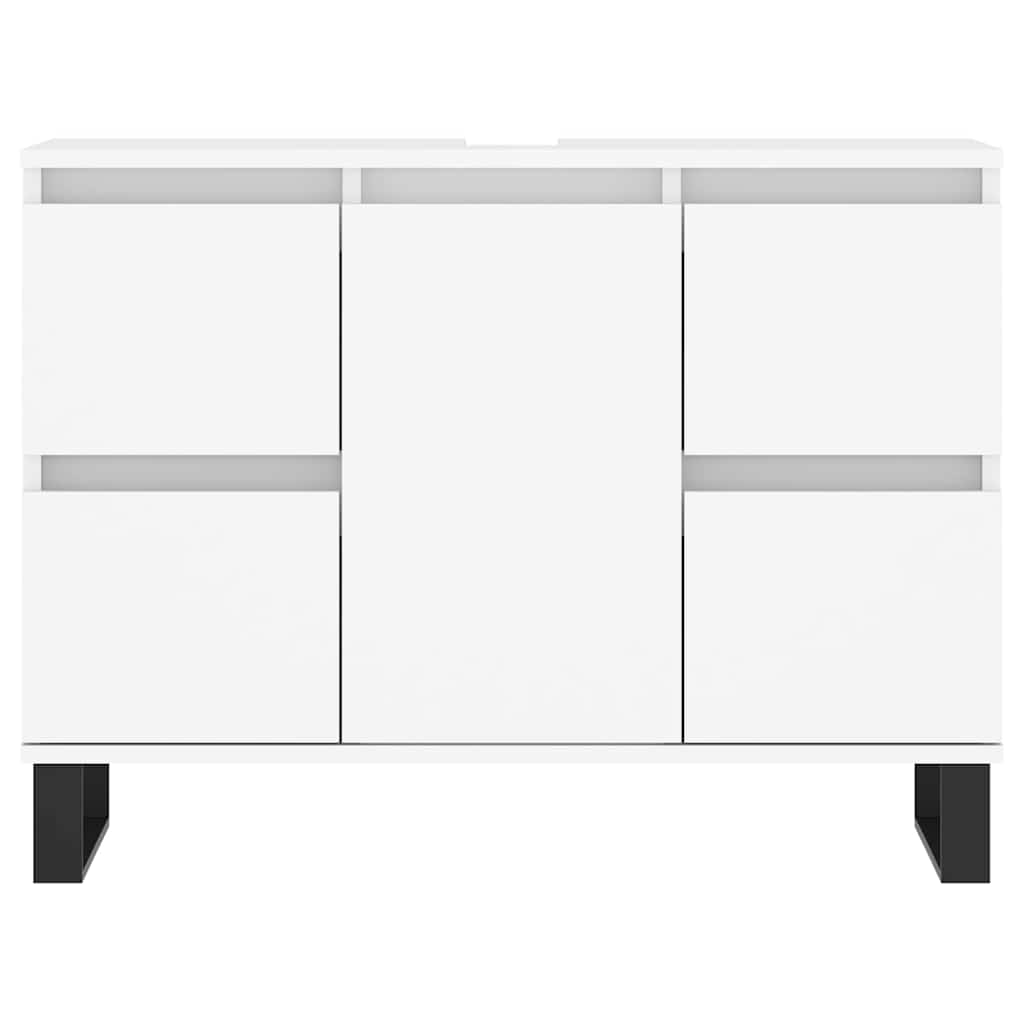 Mobile da Bagno Bianco 80x33x60 cm in Legno Multistrato 831660