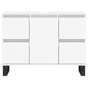 Mobile da Bagno Bianco 80x33x60 cm in Legno Multistrato 831660
