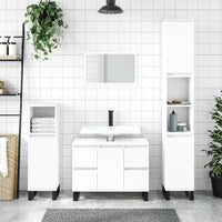 Mobile da Bagno Bianco 80x33x60 cm in Legno Multistrato 831660