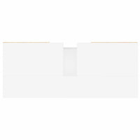 Armadietto Bagno Bianco Lucido 80x33x60cm in Legno Multistrato 831662