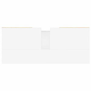 Armadietto Bagno Bianco Lucido 80x33x60cm in Legno Multistrato 831662