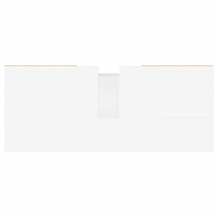 Armadietto Bagno Bianco Lucido 80x33x60cm in Legno Multistrato 831662