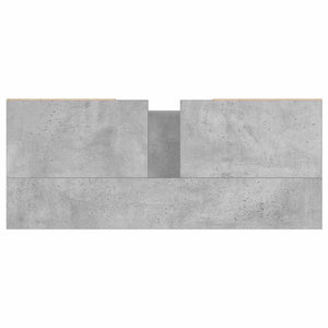 Armadietto da Bagno Grigio Cemento 80x33x60cm Legno Multistrato