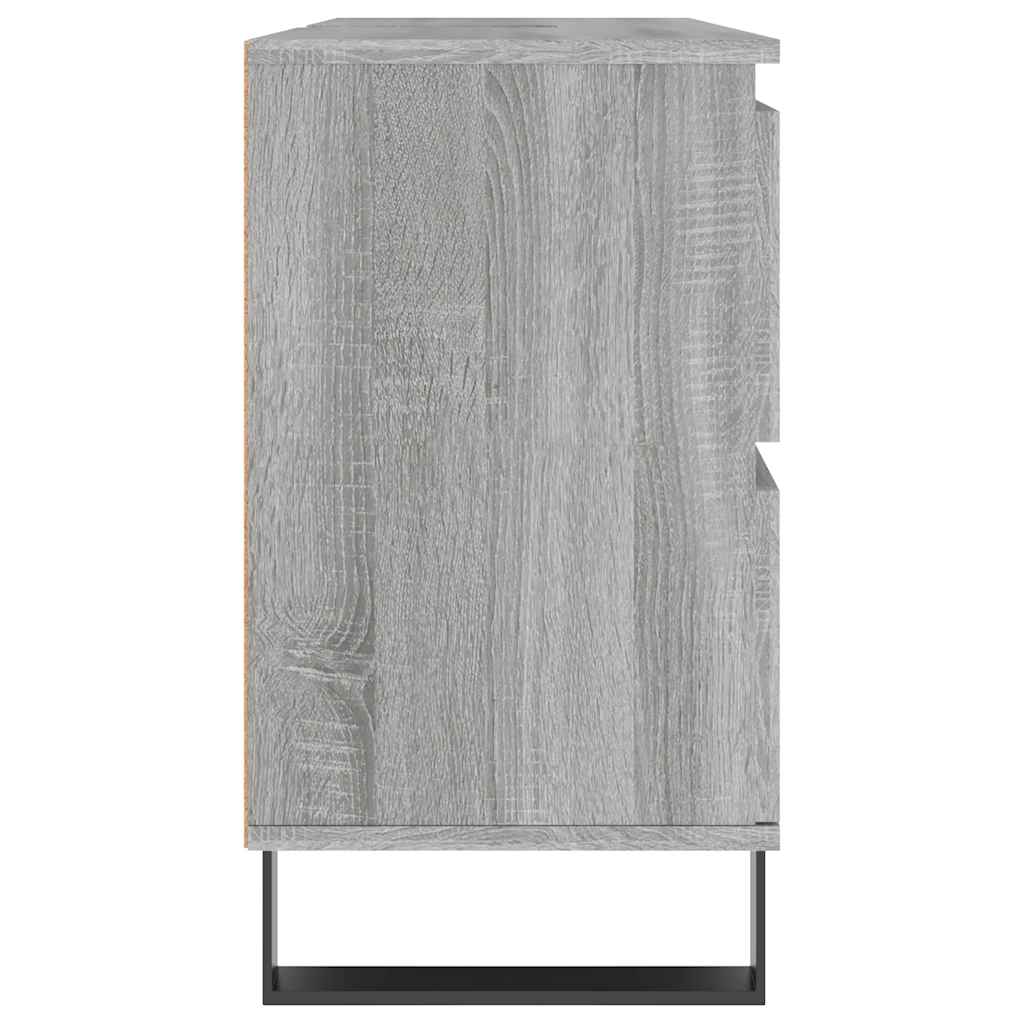 Mobile da Bagno Grigio Sonoma 80x33x60 cm in Legno Multistrato 831666