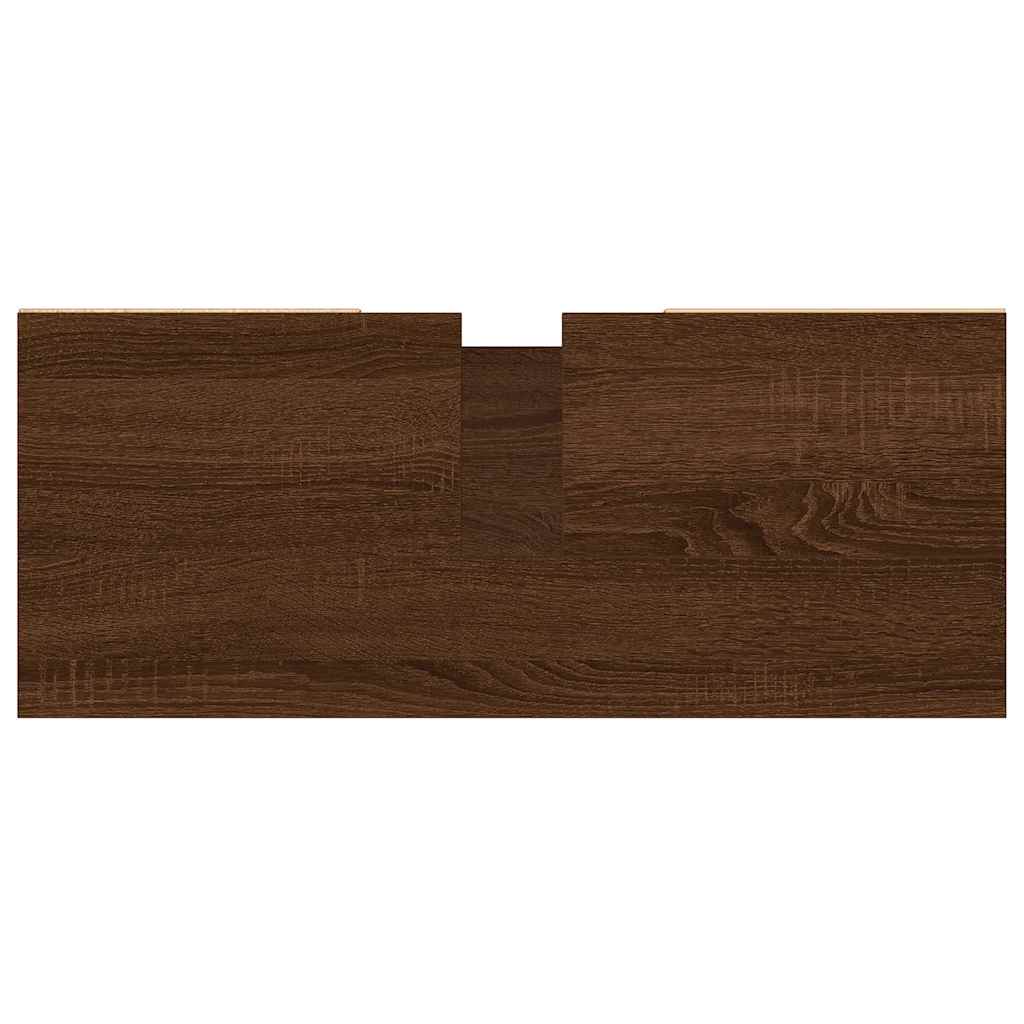 Armadietto Bagno Rovere Marrone 80x33x60cm in Legno Multistrato 831667
