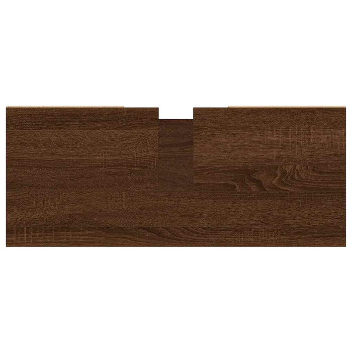 Armadietto Bagno Rovere Marrone 80x33x60cm in Legno Multistrato 831667