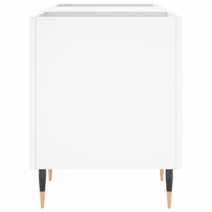 Mobile Porta Dischi Bianco 121x38x48 cm in Legno Multistrato 831668