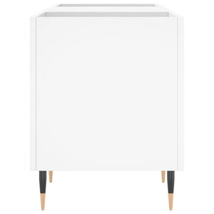 Mobile Porta Dischi Bianco 121x38x48 cm in Legno Multistrato 831668