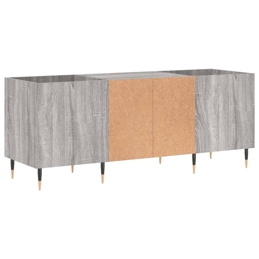 Mobile Porta Dischi Grigio Sonoma 121x38x48cm Legno Multistrato 831674
