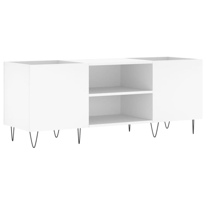 Mobile Porta Dischi Bianco 121x38x48 cm in Legno Multistrato 831676