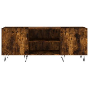 Mobile Porta Dischi Rovere Fumo 121x38x48 cm Legno Multistrato 831681