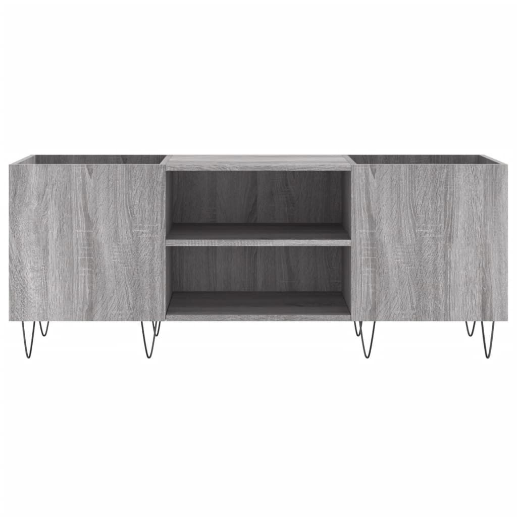 Mobile Porta Dischi Grigio Sonoma 121x38x48cm Legno Multistrato 831682