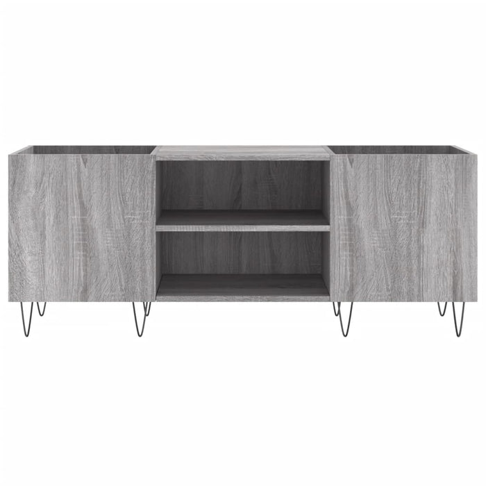 Mobile Porta Dischi Grigio Sonoma 121x38x48cm Legno Multistrato 831682