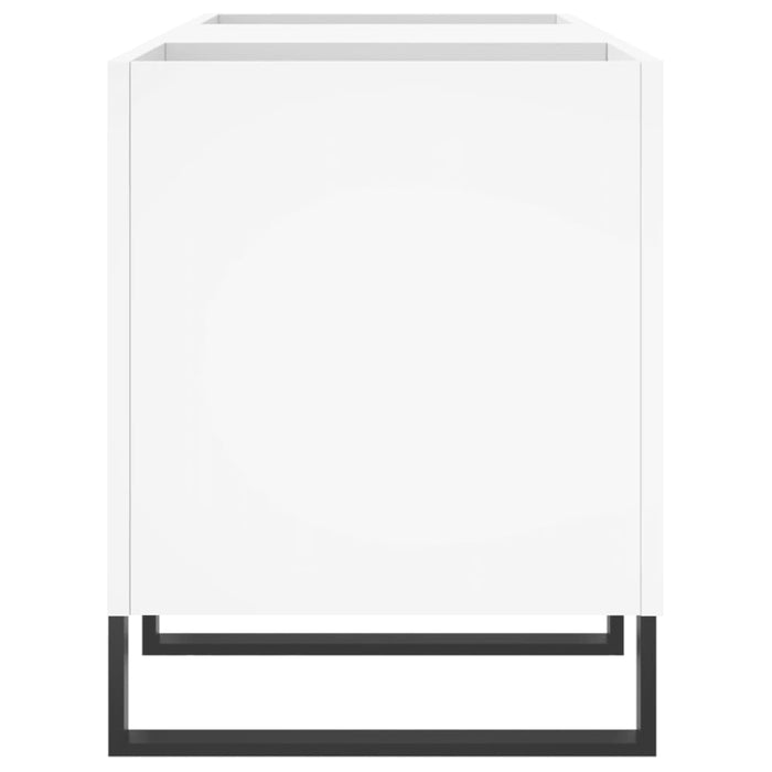 Mobile Porta Dischi Bianco 121x38x48 cm in Legno Multistrato 831684