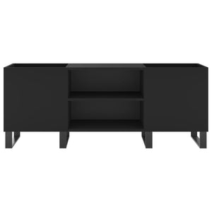 Mobile Porta Dischi Nero 121x38x48 cm in Legno Multistrato