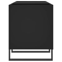 Mobile Porta Dischi Nero 121x38x48 cm in Legno Multistrato