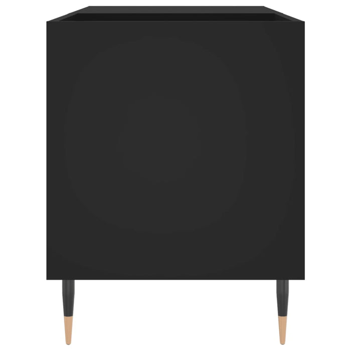 Mobile Porta Dischi Nero 85x38x48 cm in Legno Multistrato
