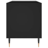 Mobile Porta Dischi Nero 85x38x48 cm in Legno Multistrato 831693