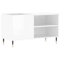 Mobile Porta Dischi Bianco Lucido 85x38x48 cm Legno Multistratocod mxl 82086