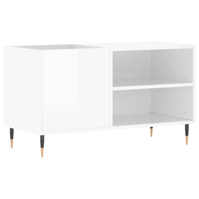 Mobile Porta Dischi Bianco Lucido 85x38x48 cm Legno Multistratocod mxl 82086