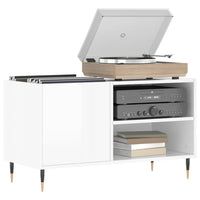 Mobile Porta Dischi Bianco Lucido 85x38x48 cm Legno Multistratocod mxl 82086