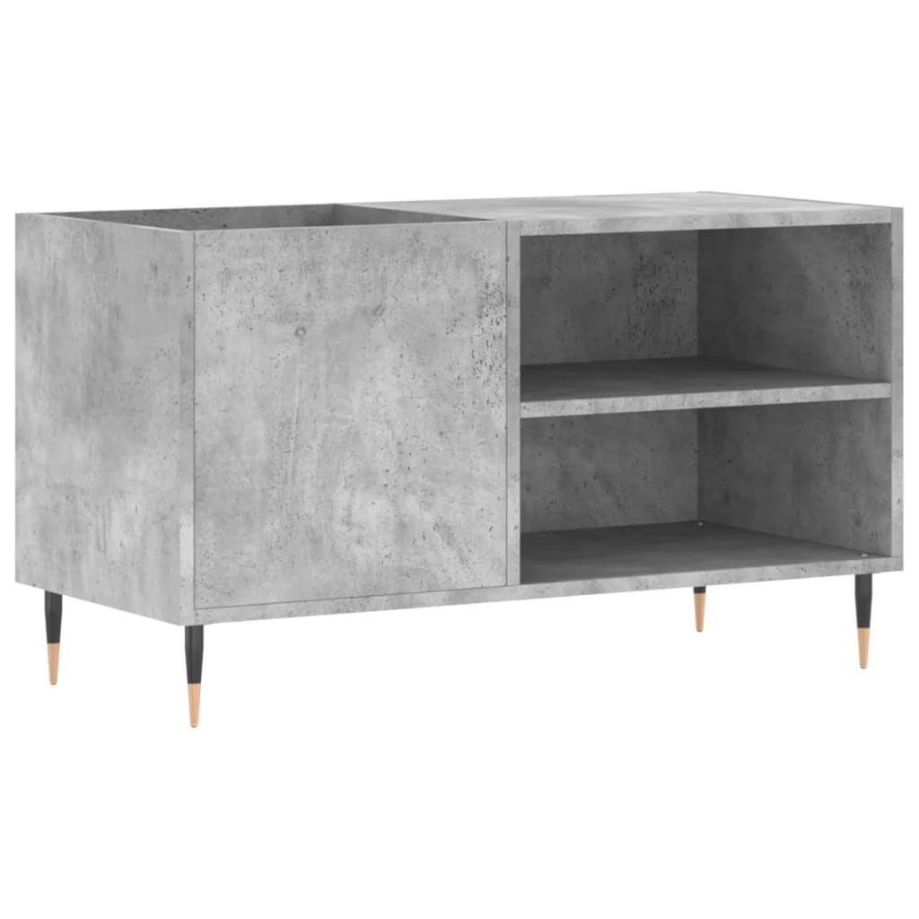 Mobile Porta Dischi Grigio Cemento 85x38x48cm Legno Multistrato 831696