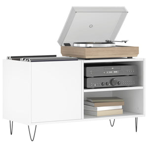 Mobile Porta Dischi Bianco 85x38x48 cm in Legno Multistrato