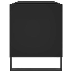 Mobile Porta Dischi Nero 85x38x48 cm in Legno Multistrato