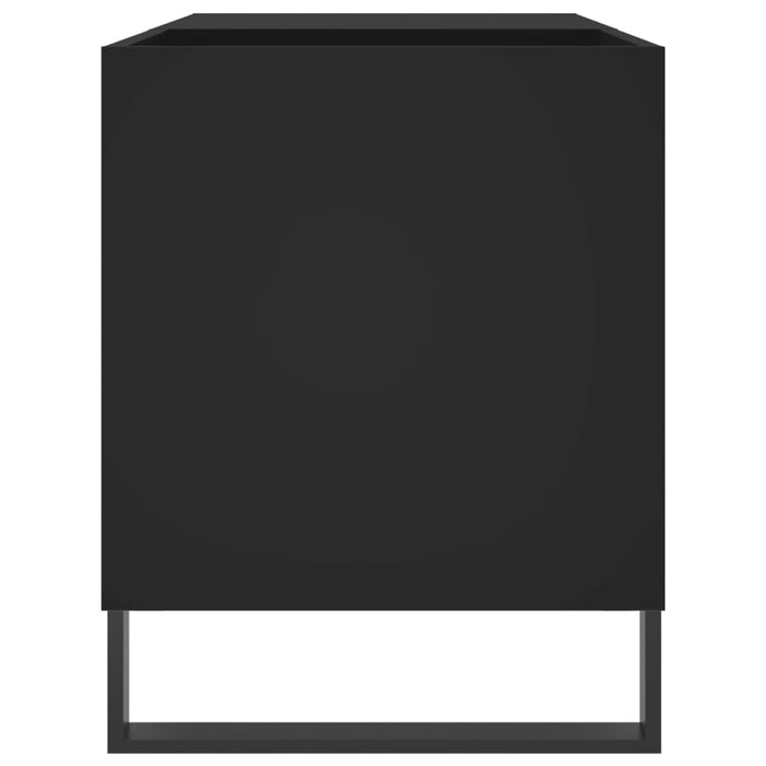 Mobile Porta Dischi Nero 85x38x48 cm in Legno Multistrato