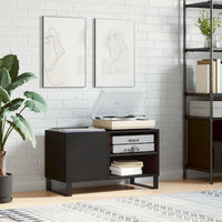 Mobile Porta Dischi Nero 85x38x48 cm in Legno Multistrato 831709