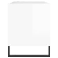 Mobile Porta Dischi Bianco Lucido 85x38x48 cm Legno Multistrato 831710