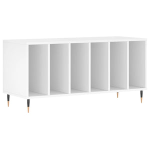 Mobile Porta Dischi Bianco 100x38x48 cm in Legno Multistrato 831740