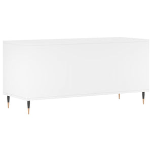 Mobile Porta Dischi Bianco 100x38x48 cm in Legno Multistrato