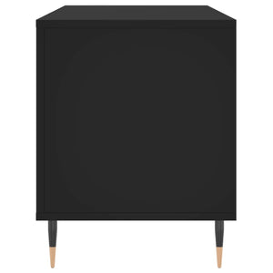 Mobile Porta Dischi Nero 100x38x48 cm in Legno Multistrato 831741