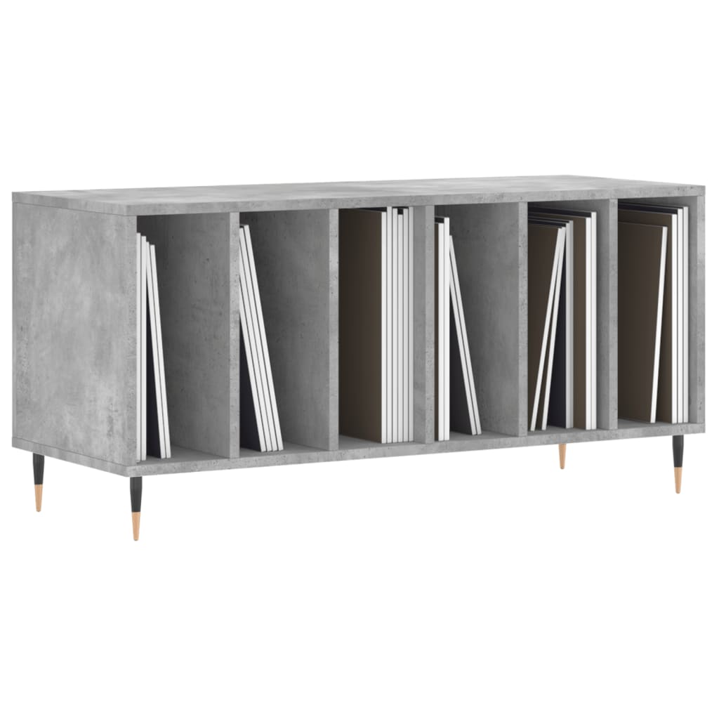 Mobile Porta Dischi Grigio Cemento 100x38x48 Legno Multistratocod mxl 104238