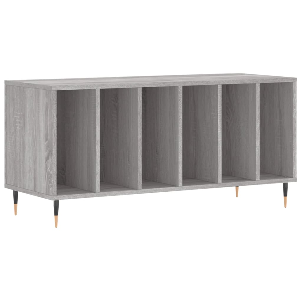 Mobile Porta Dischi Grigio Sonoma 100x38x48cm Legno Multistrato 831746