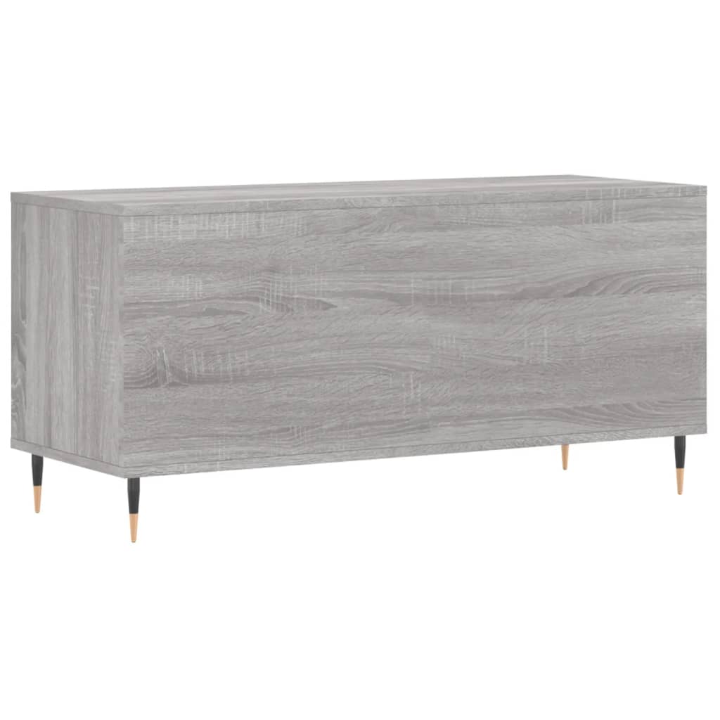 Mobile Porta Dischi Grigio Sonoma 100x38x48cm Legno Multistrato 831746