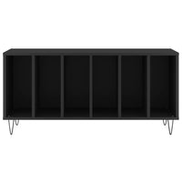 Mobile Porta Dischi Nero 100x38x48 cm in Legno Multistrato 831749