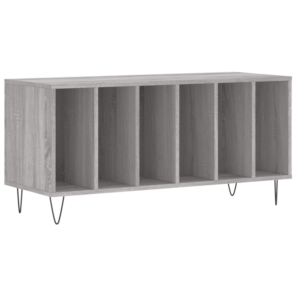 Mobile Porta Dischi Grigio Sonoma 100x38x48cm Legno Multistrato 831754