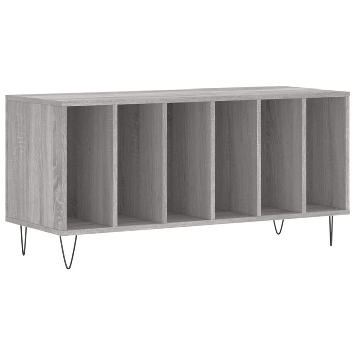 Mobile Porta Dischi Grigio Sonoma 100x38x48cm Legno Multistrato 831754