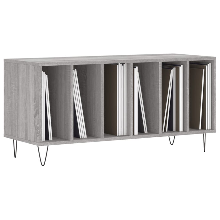Mobile Porta Dischi Grigio Sonoma 100x38x48cm Legno Multistrato 831754