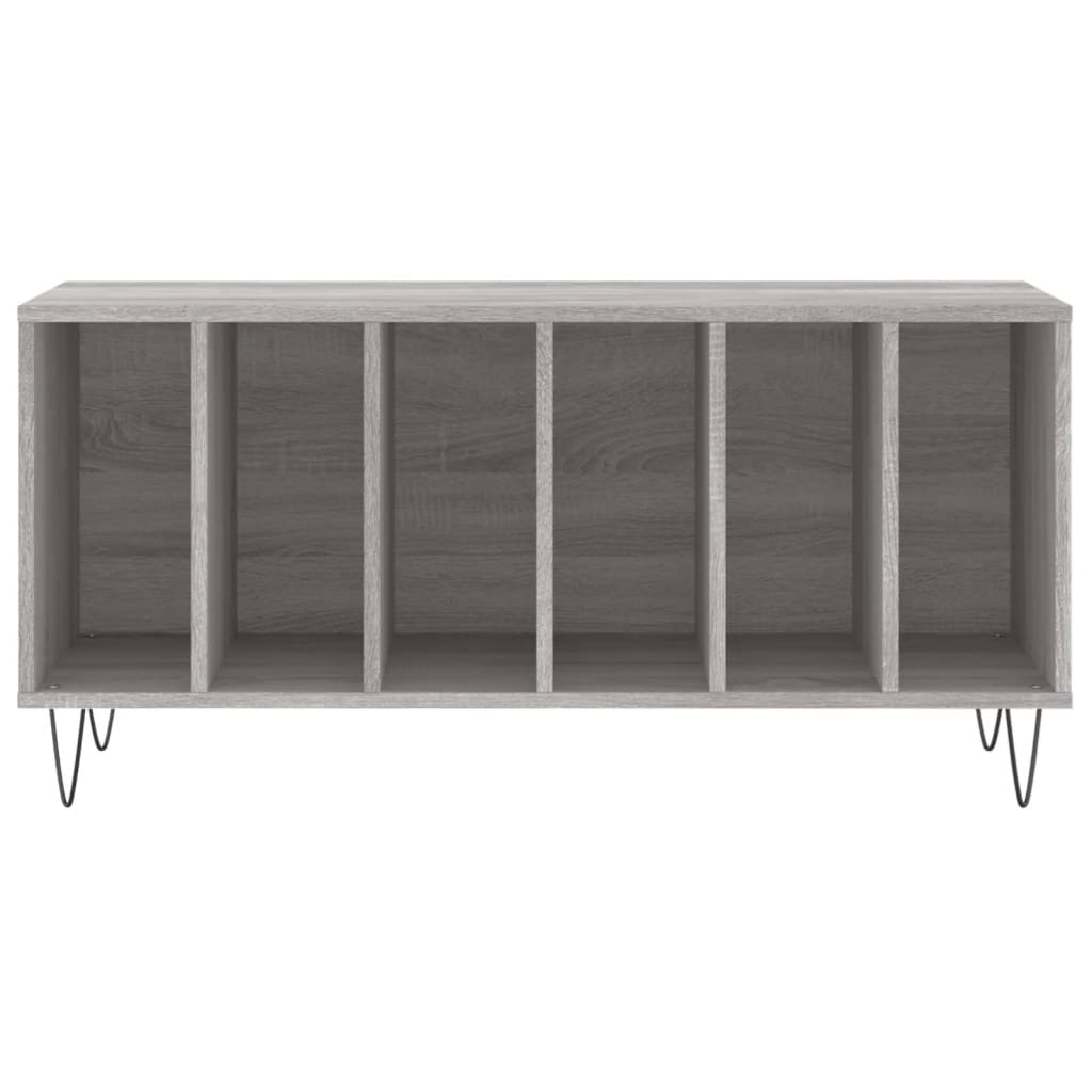 Mobile Porta Dischi Grigio Sonoma 100x38x48cm Legno Multistrato 831754
