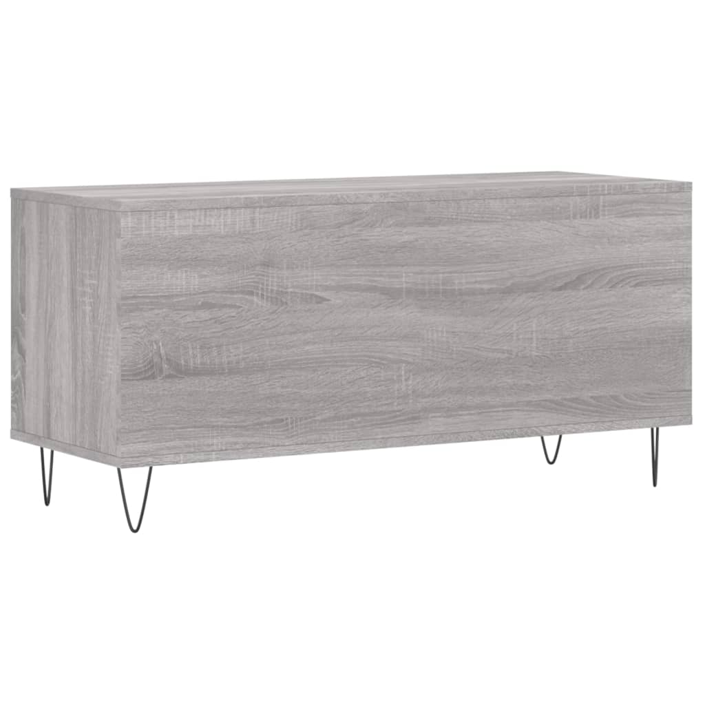 Mobile Porta Dischi Grigio Sonoma 100x38x48cm Legno Multistrato 831754