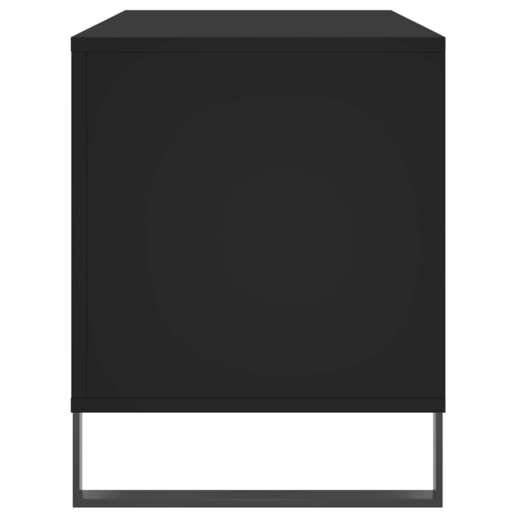 Mobile Porta Dischi Nero 100x38x48 cm in Legno Multistrato 831757